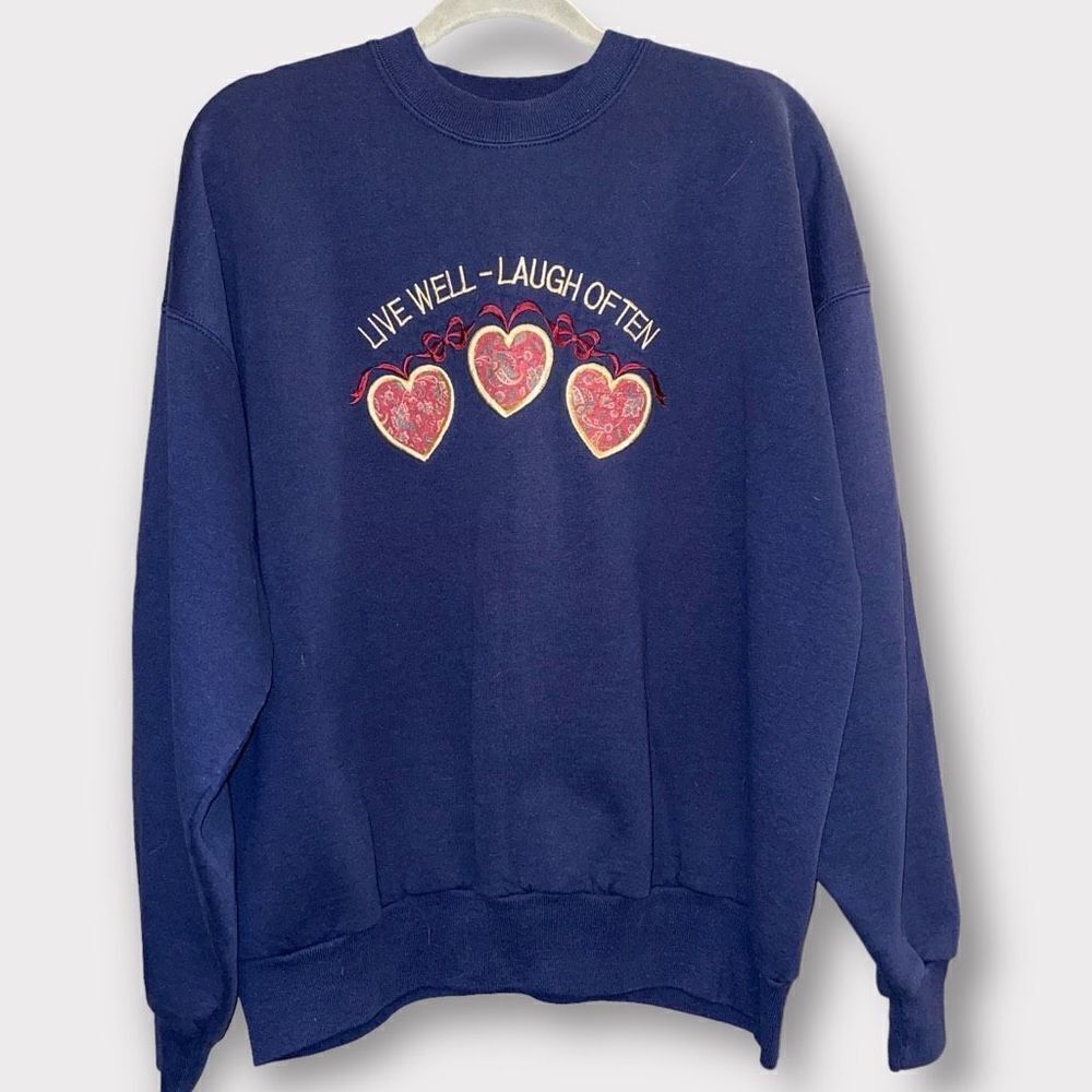 Vintage “Live Well • Laugh Often” Crewneck